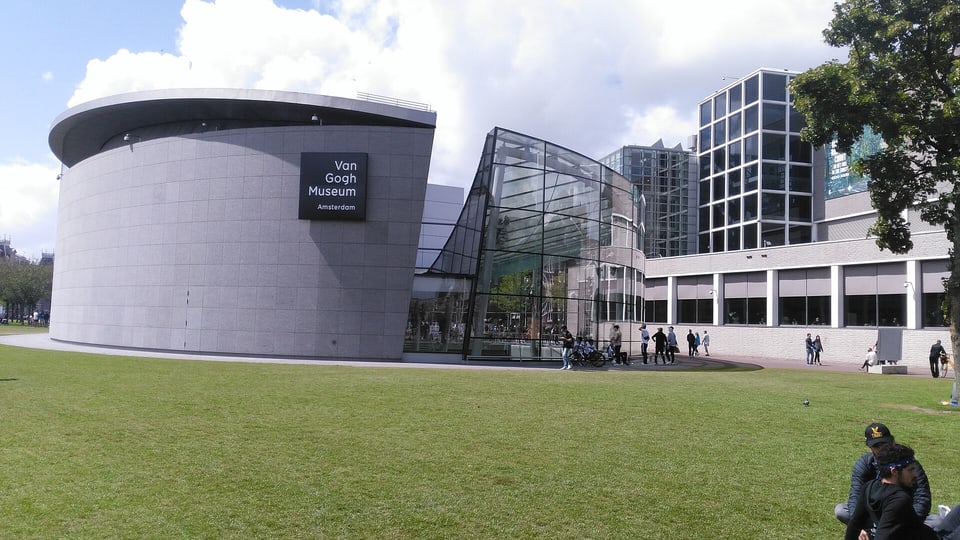Van Gogh Museum exterior beside Museumplein in Amsterdam