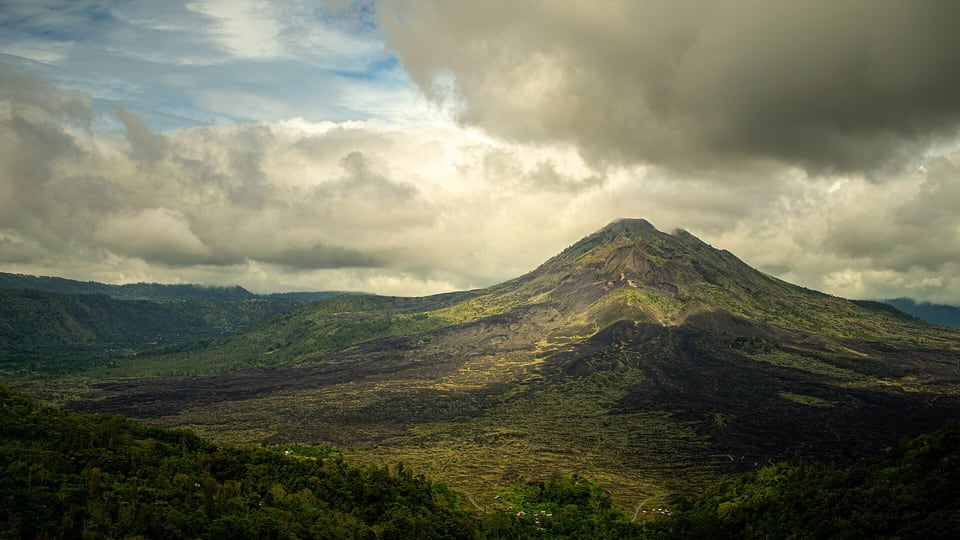 Mount Batur and its caldera landscape