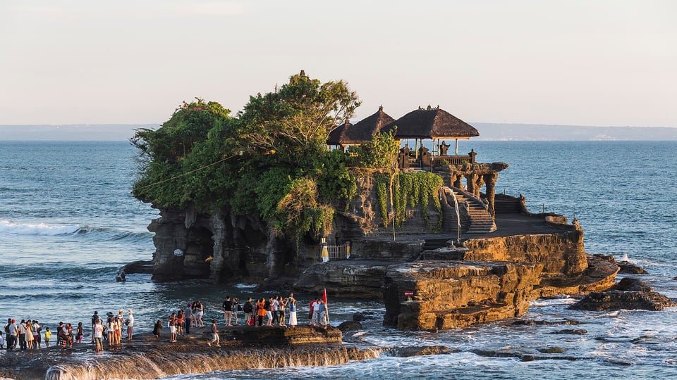 Tanah Lot sea temple on the Bali coast