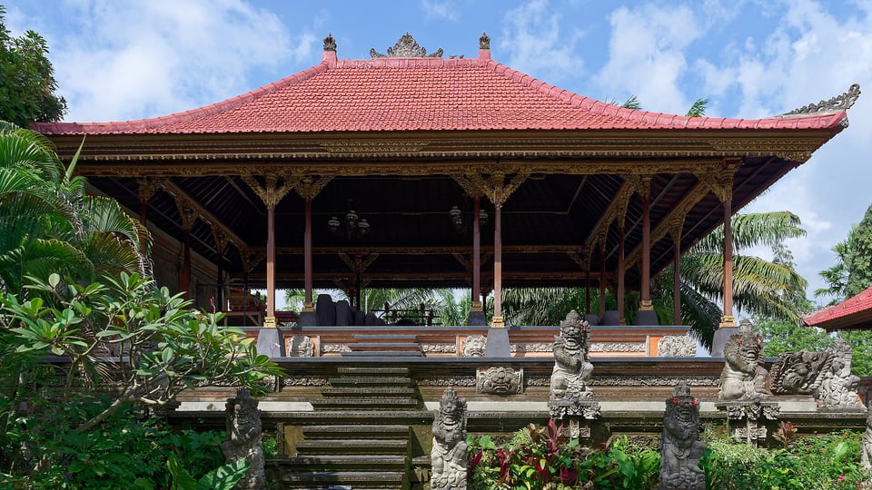 Ubud Palace courtyard in central Bali