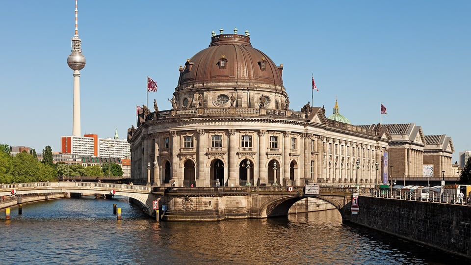 Museum Island (Museumsinsel) on the Spree, with the TV Tower behind