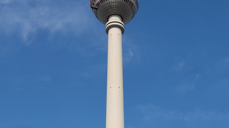 The Berlin TV Tower (Fernsehturm) at Alexanderplatz