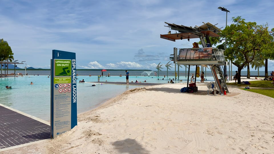 The Cairns Esplanade Lagoon, a free saltwater swimming pool on the city waterfront