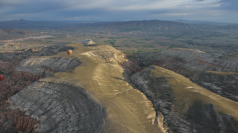 A hot air balloon ride over Cappadocia’s fairy chimneys at sunrise
