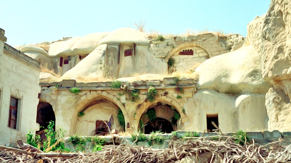 Fairy chimneys across the Göreme valley, part of both the Red and Green Tour circuits