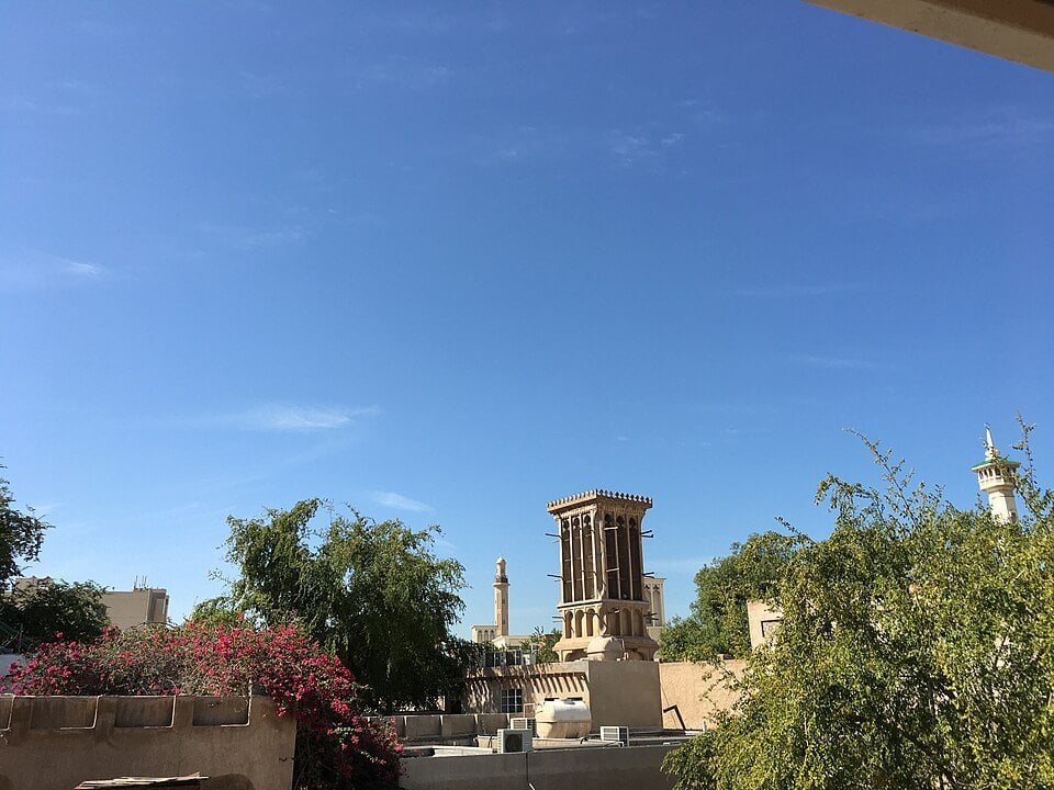 Wind tower in Al Fahidi Historical Neighbourhood