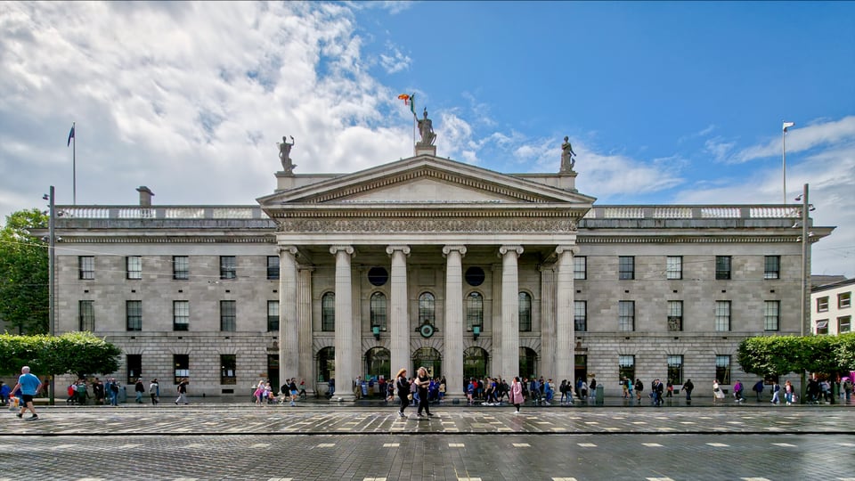 The GPO on O'Connell Street, Dublin