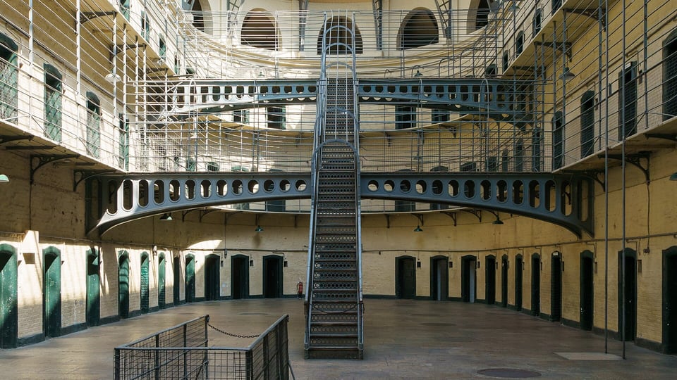 The main hall inside Kilmainham Gaol