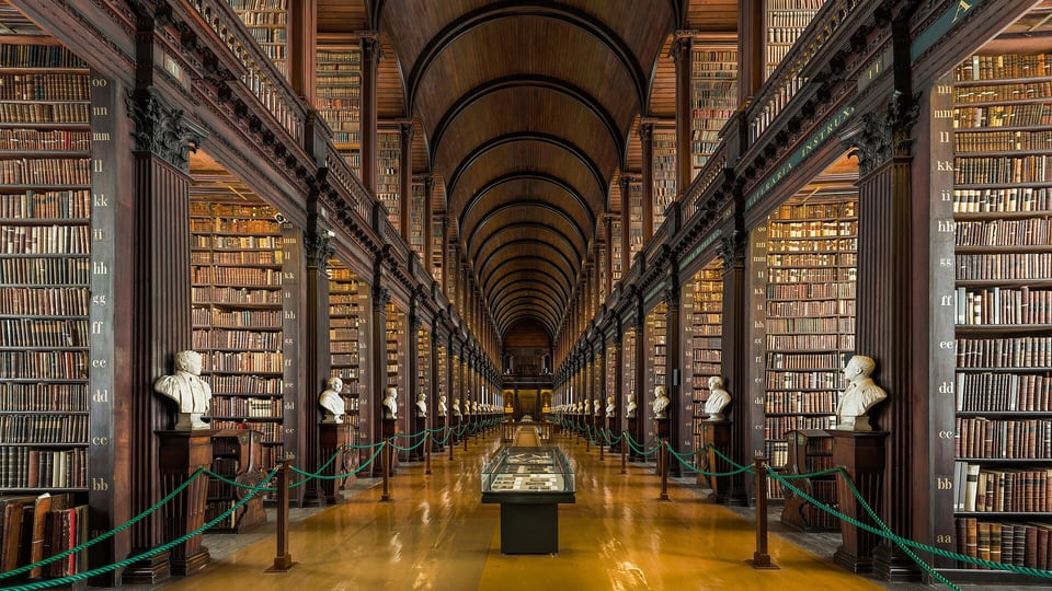 The Long Room in Trinity College Dublin's Old Library