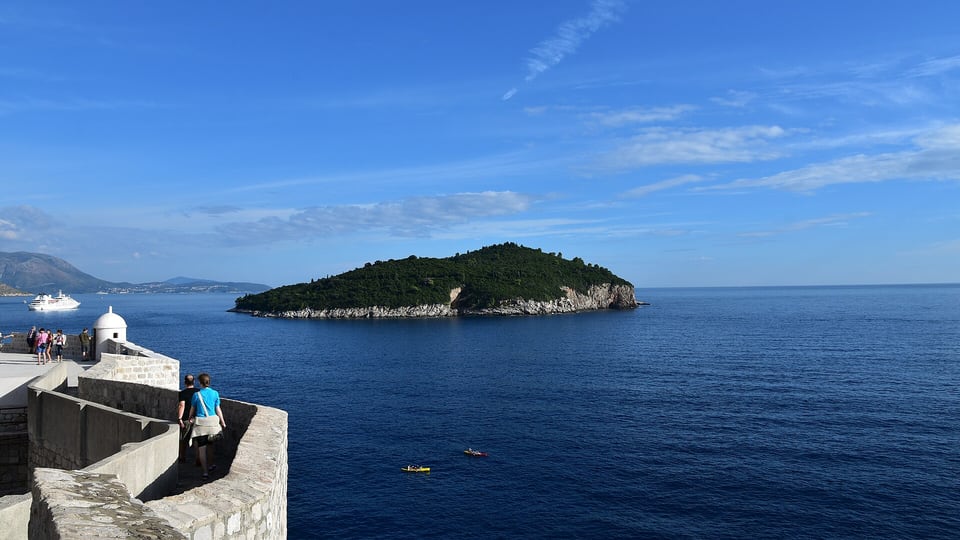 Lokrum Island, a protected nature reserve just offshore from Dubrovnik