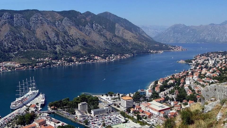 The Bay of Kotor, Montenegro, seen from the city’s UNESCO-listed walls