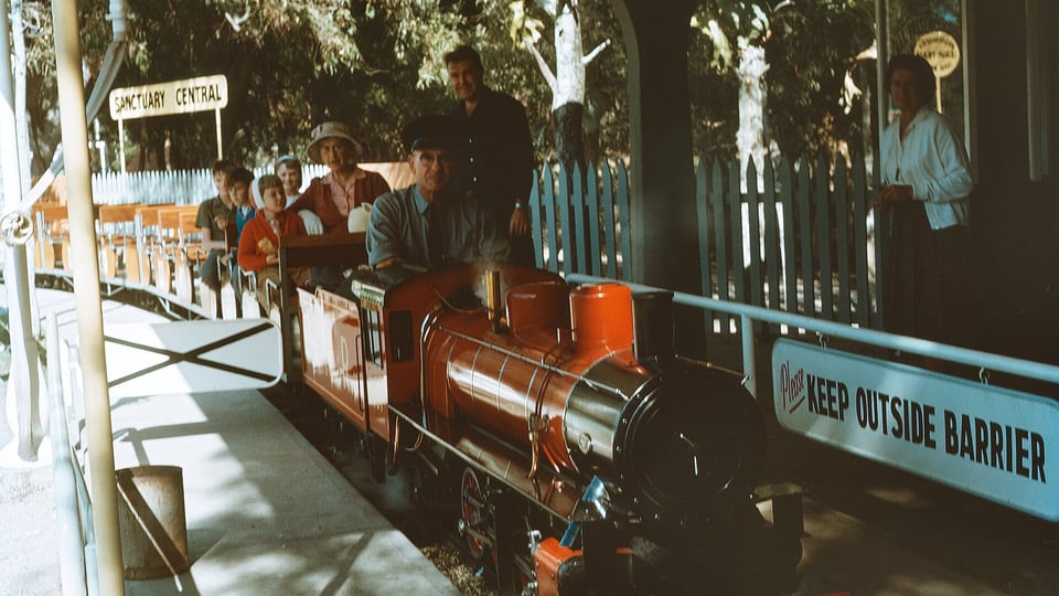 The miniature railway at Currumbin Wildlife Sanctuary, Gold Coast