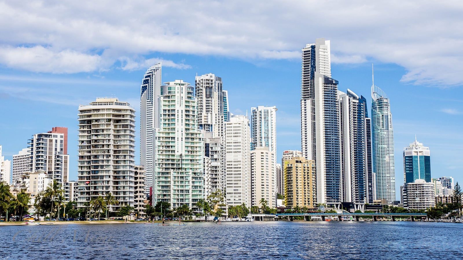 Surfers Paradise beach and high-rise skyline on the Gold Coast, Queensland