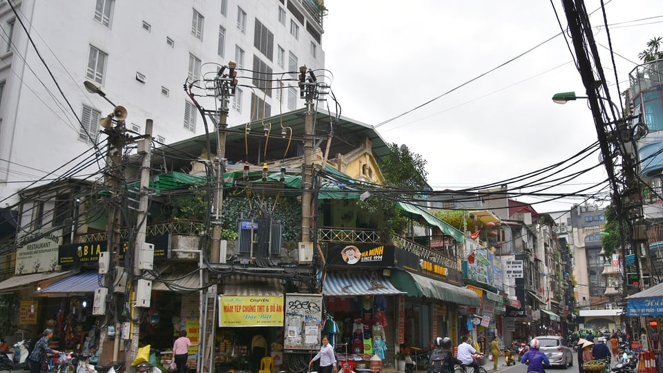 A street scene in Hanoi’s Old Quarter