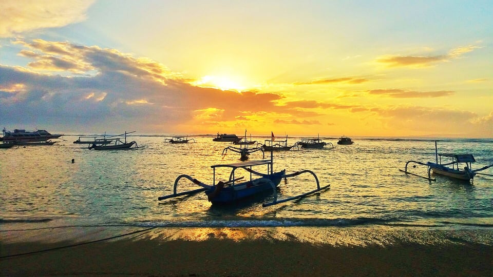 Early light over Sanur on Bali