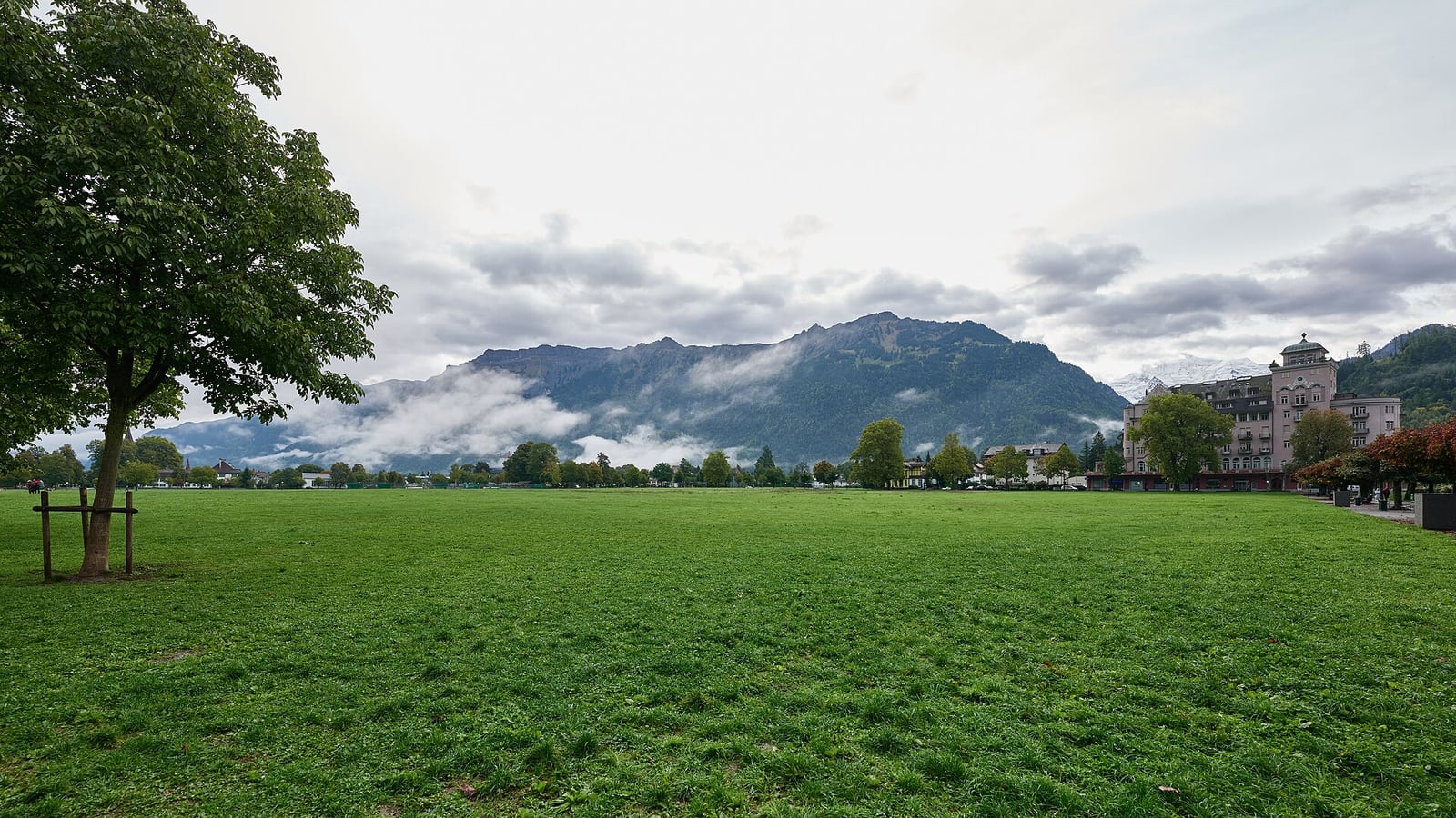 Interlaken's Hohematte meadow, protected from construction since 1864