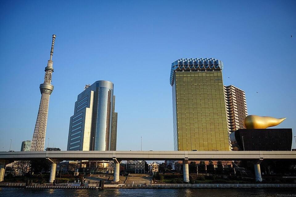 dzielnice Tokio i miejska panorama