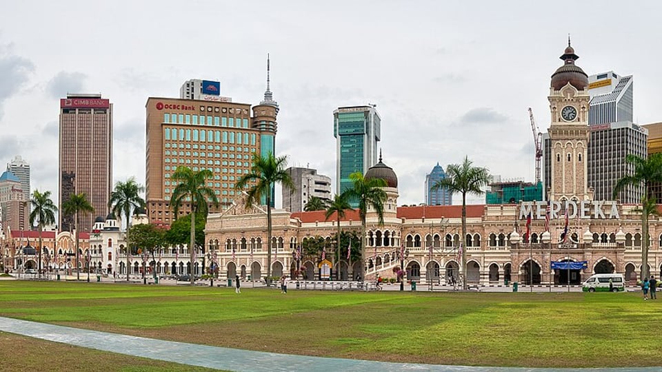 Merdeka Square and the Sultan Abdul Samad Building in Kuala Lumpur