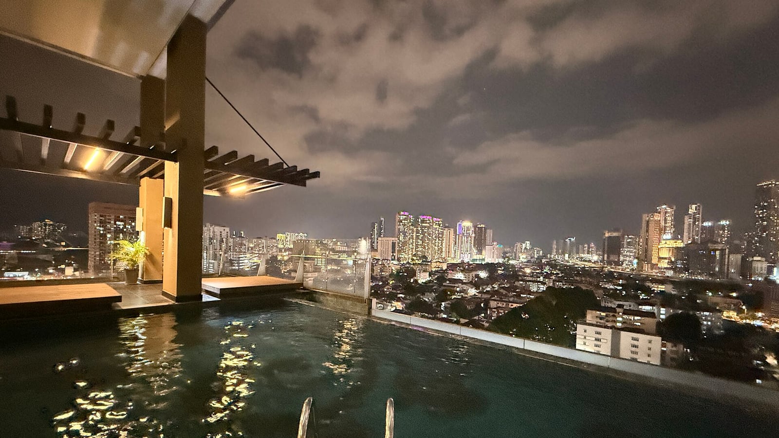 Kuala Lumpur skyline and PETRONAS Twin Towers seen from Kampung Baru
