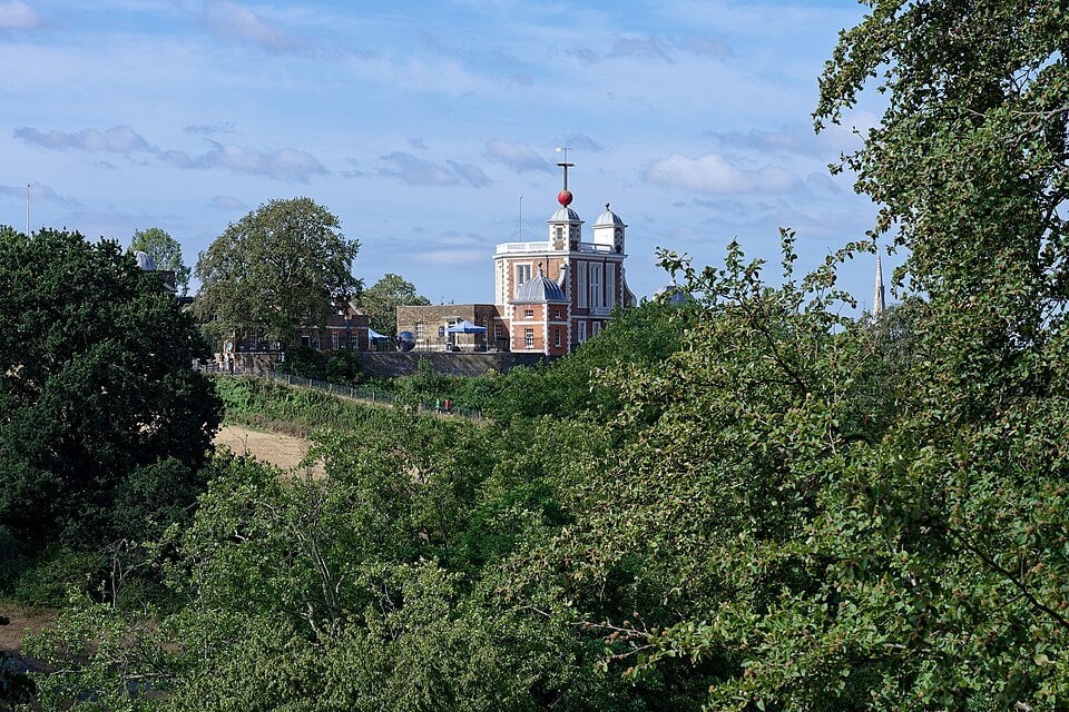 Royal Observatory on the hill in Greenwich Park