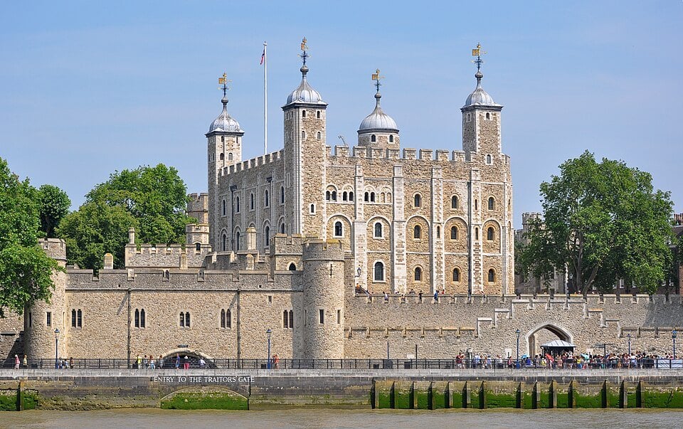 Tower of London beside the River Thames