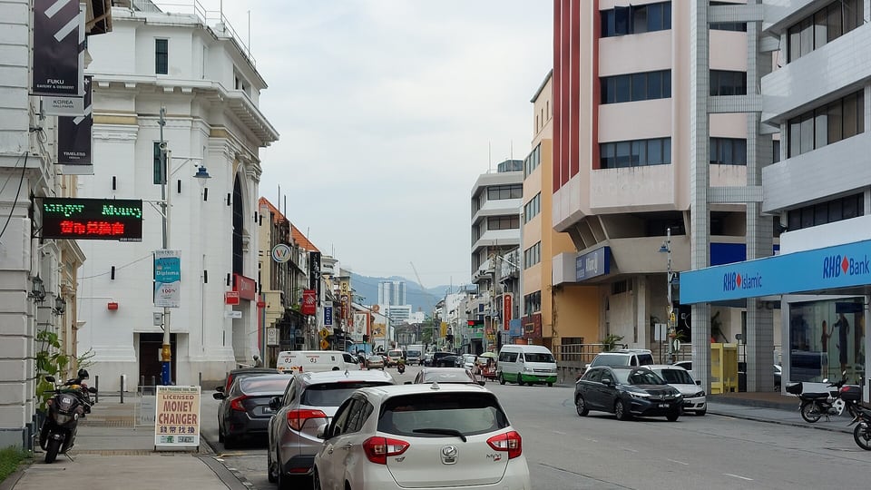 Historic buildings along Beach Street in George Town, Penang
