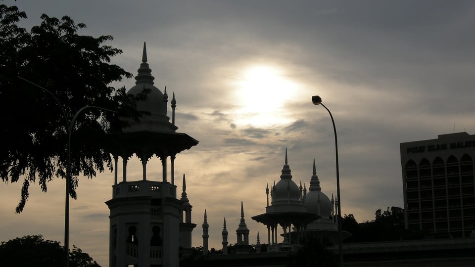Sunset over the historic Kuala Lumpur railway station
