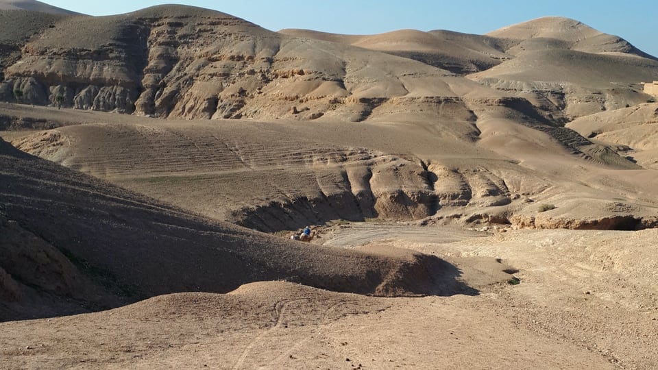 The rocky Agafay Desert near Marrakech
