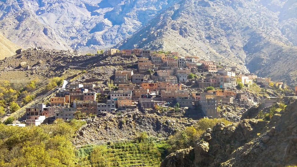 Imlil village in the High Atlas Mountains near Marrakech