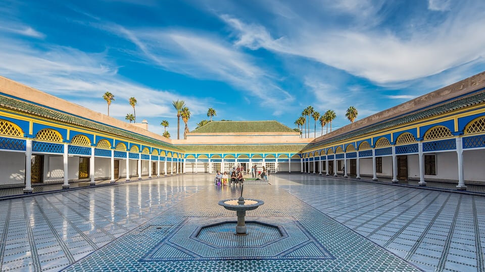 The Grand Courtyard of Marrakech's Bahia Palace