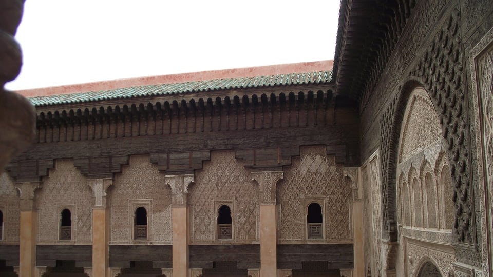 The Saadian-era Ben Youssef Madrasa in Marrakech