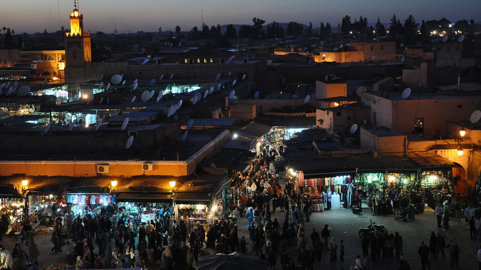 Jemaa el-Fnaa, Marrakech's UNESCO-recognised central square, by day
