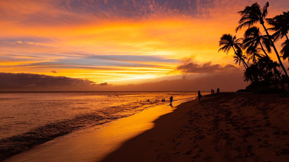 Sunset at Kaanapali Beach, West Maui