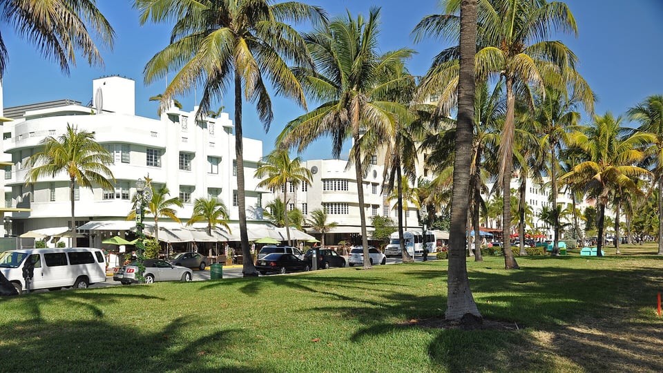 Lummus Park beside the South Beach shore