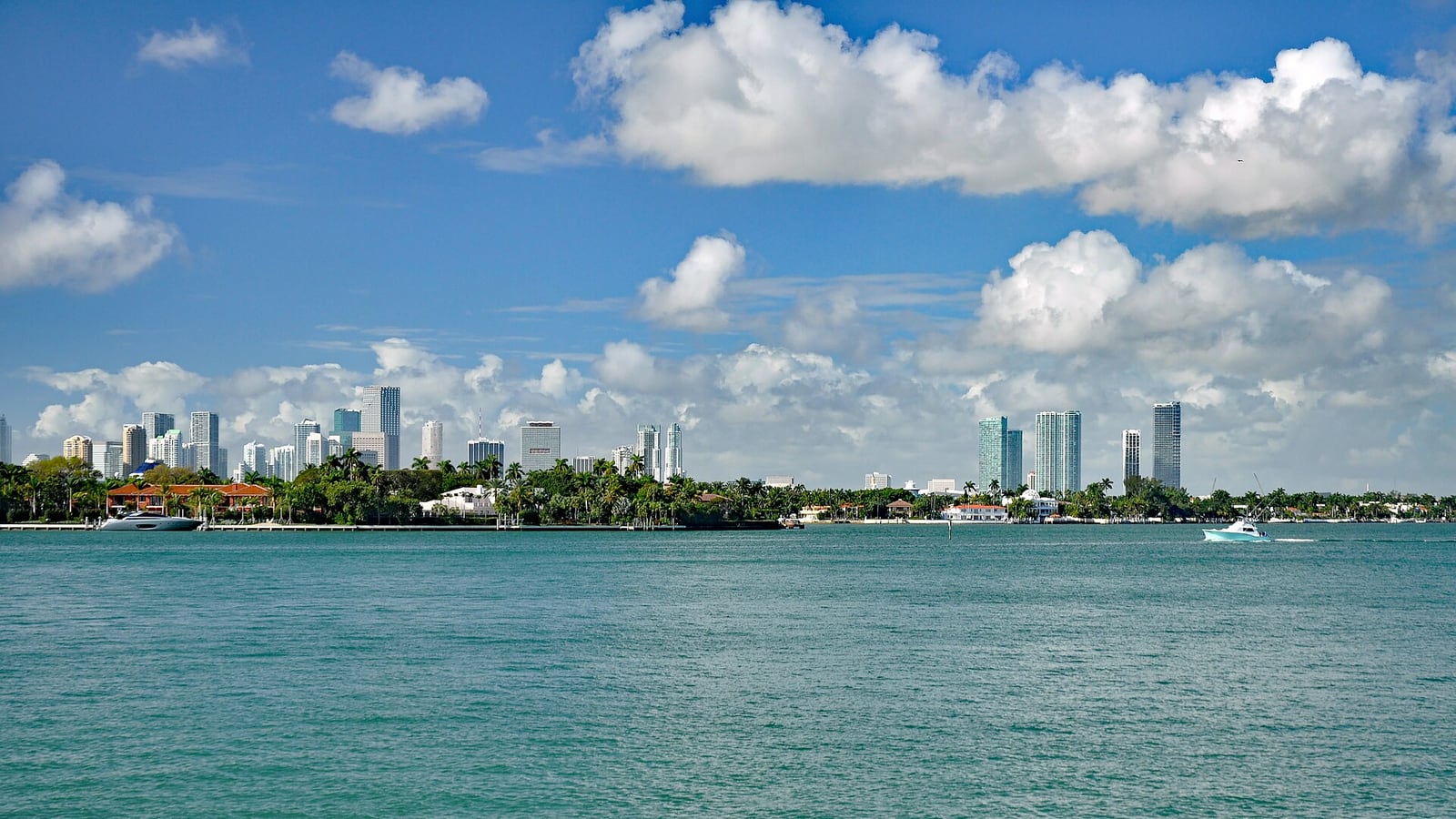 Downtown Miami skyline across Biscayne Bay