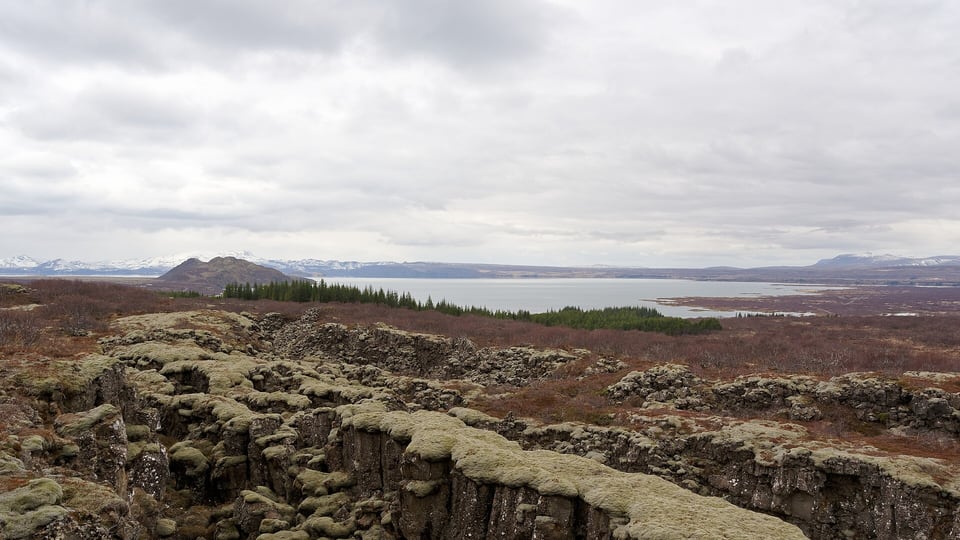 Þingvellir National Park’s rift valley in southwest Iceland