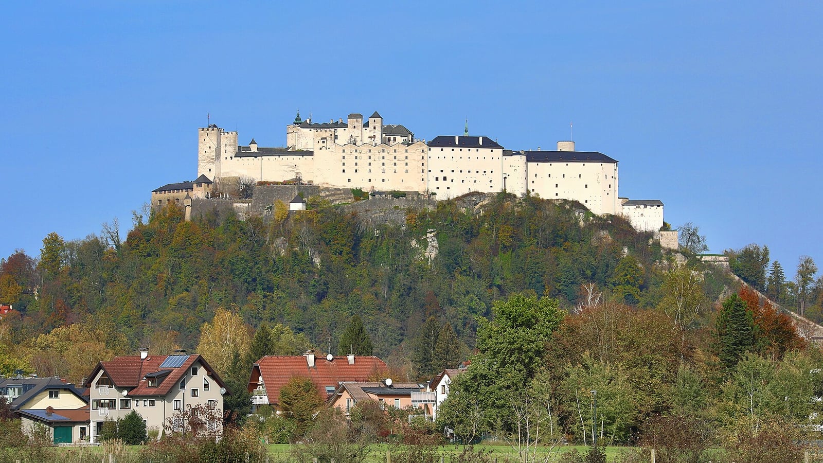 Hohensalzburg Fortress overlooking the city of Salzburg