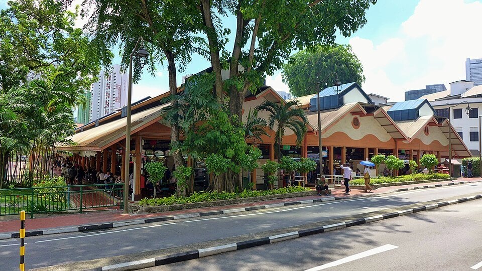 Food stalls at Maxwell Food Centre