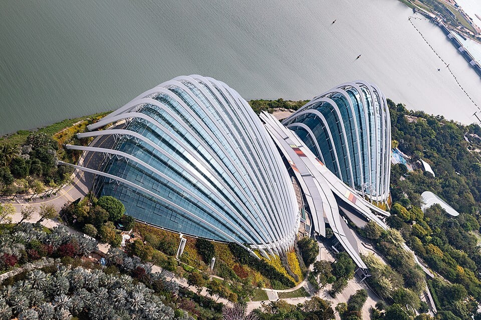 Gardens by the Bay viewed from Marina Bay Sands