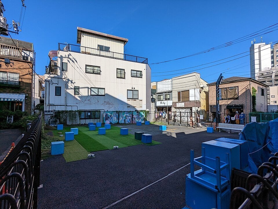 Pedestrian area and neighbourhood buildings in Shimokitazawa