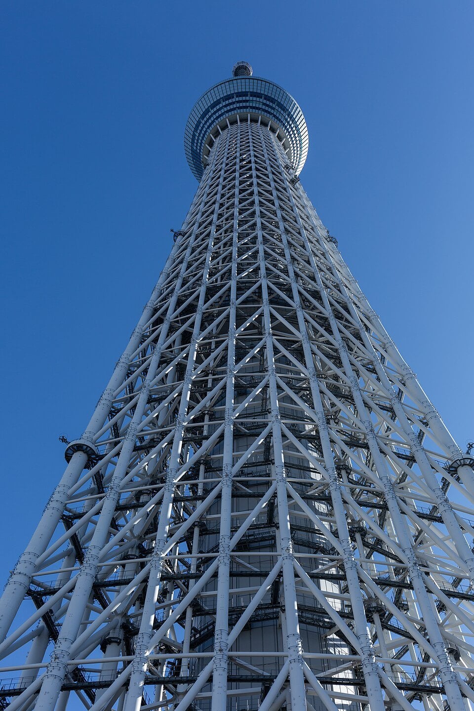 Tokyo Skytree viewed upward from its base