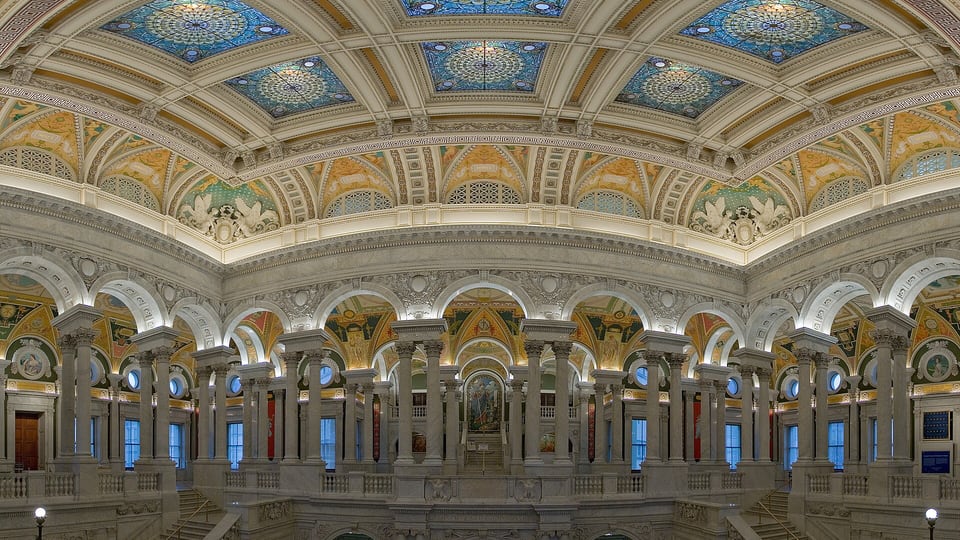 The Great Hall of the Library of Congress's Thomas Jefferson Building