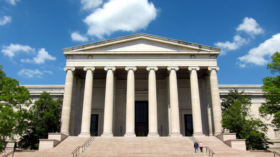 The West Building facade of the National Gallery of Art